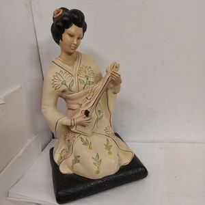 RARE ABCO Alexander Backer Co NY ‘30s -60s?  Asian instruments statue figure